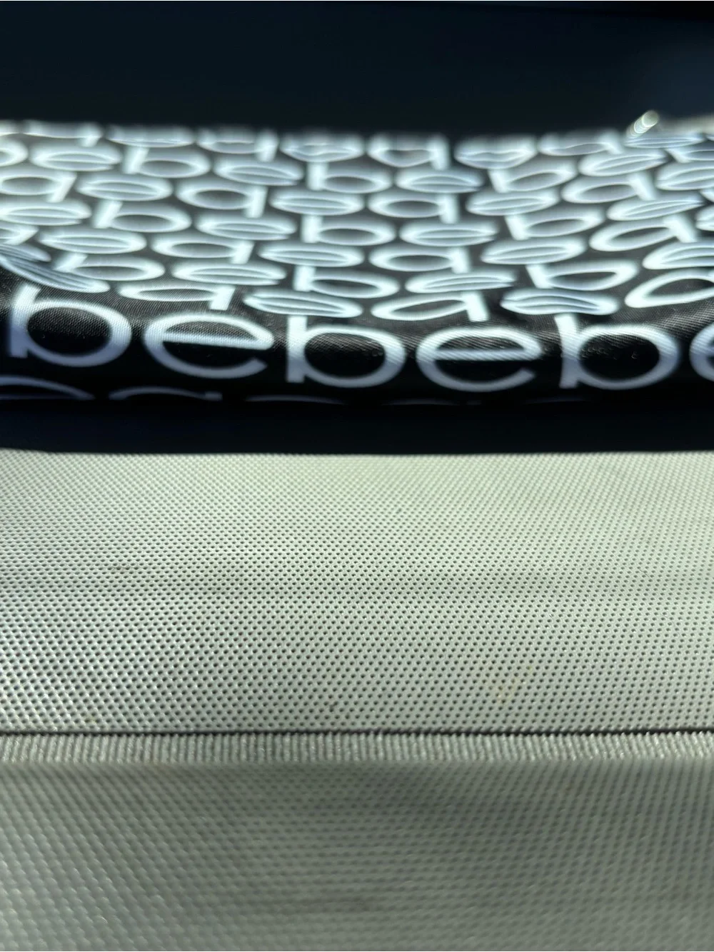 Bebe Black and White Logo Pouch